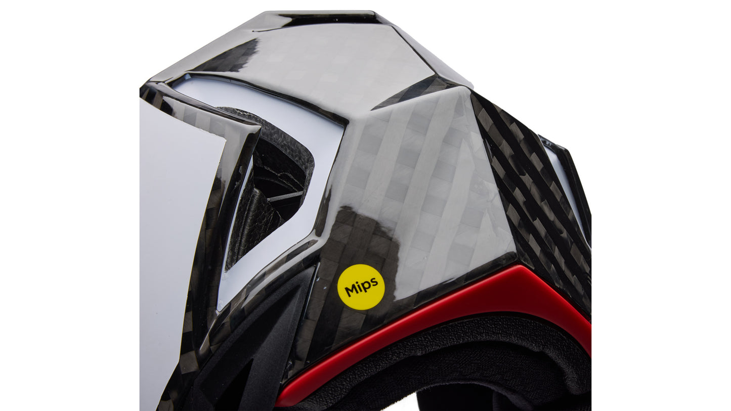 MTB helma BELL FULL-10 SPHERICAL CARBON PEAK Bílá
