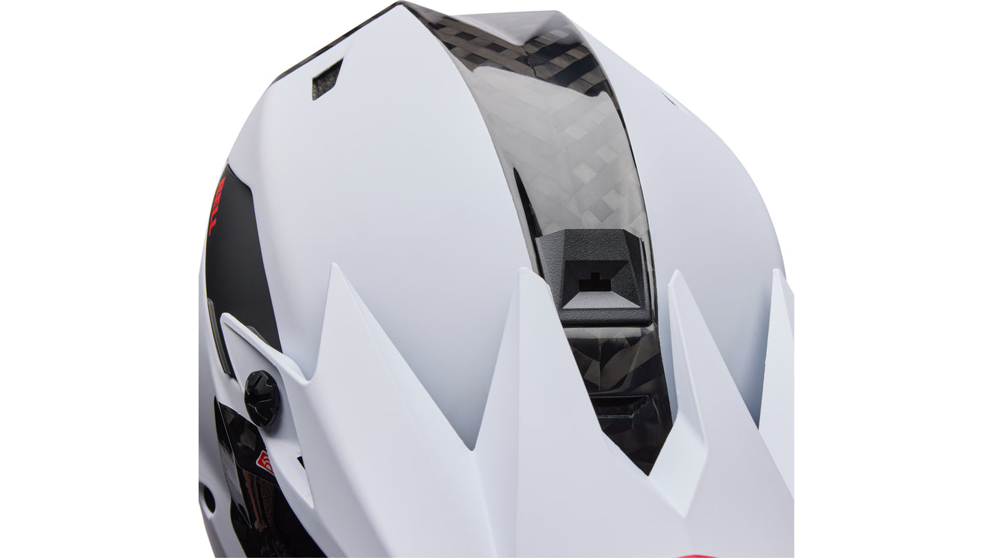 MTB helma BELL FULL-10 SPHERICAL CARBON PEAK Bílá