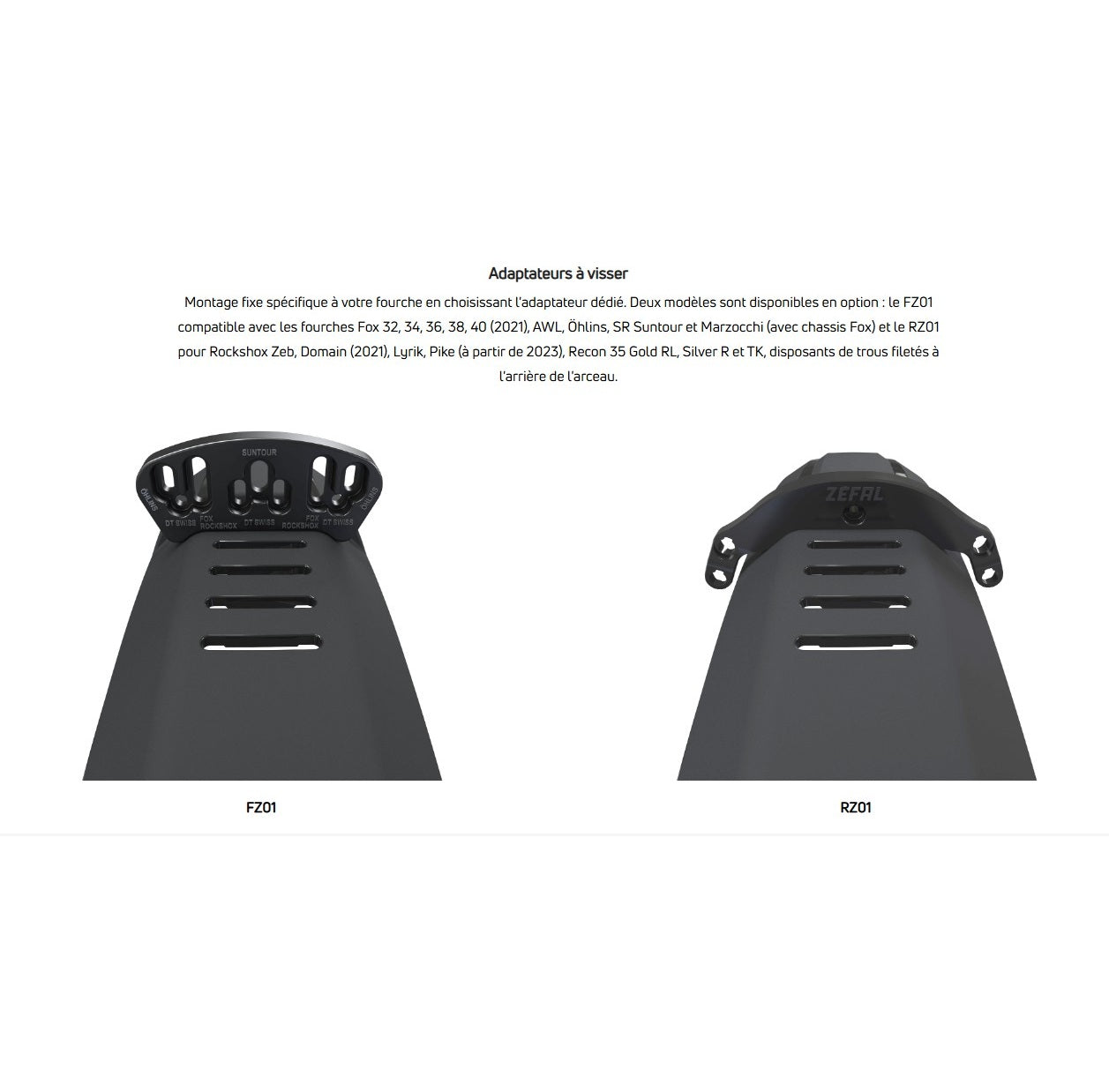 ZEFAL DEFLECTOR FM40 front mudguard