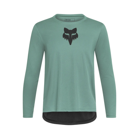 Juniorský dres FOX RANGER FOUNDRY s dlouhým rukávem šalvějově zelený