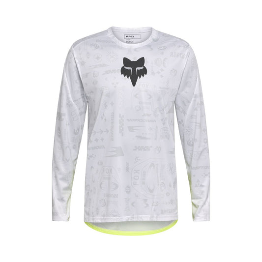 FOX RANGER LUNAR Dres s dlouhým rukávem White/Yellow - speciální edice
