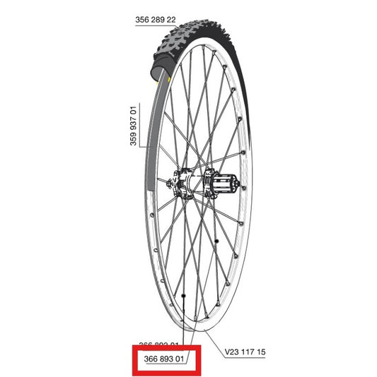 12 REAR SPOKES KIT MAVIC CROSSROC/CROSSRIDE UST/CROSSMAX ELITE/XA ELITE 27,5" ALLROAD ELITE ROUTE+ 650 275MM