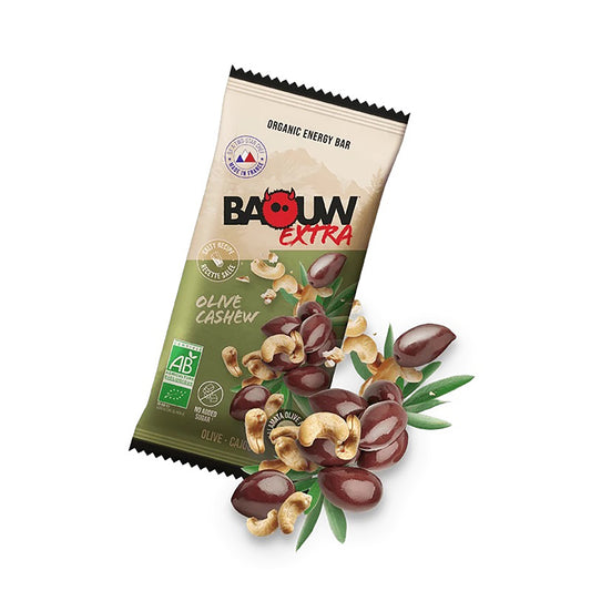 Energetická tyčinka BAOUW ORGANIC EXTRA solená olivovo-kešu (50g)