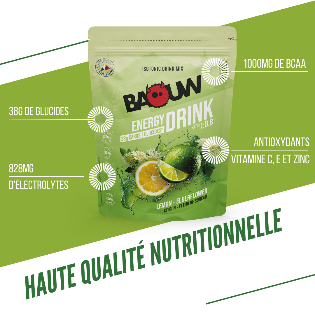 BAOUW ISOTONIC Energy Drink (585g) Lemon Elderflower