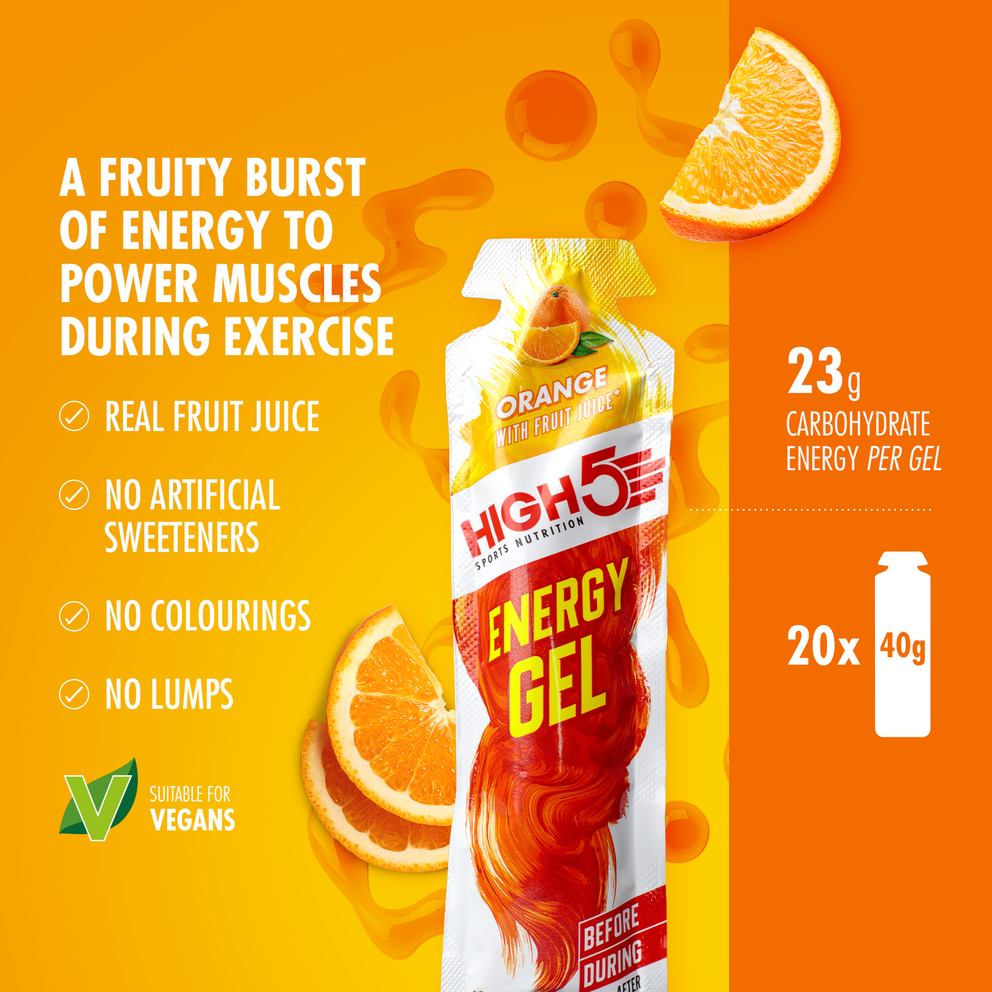 HIGH5 ENERGY GEL (40g) Orange