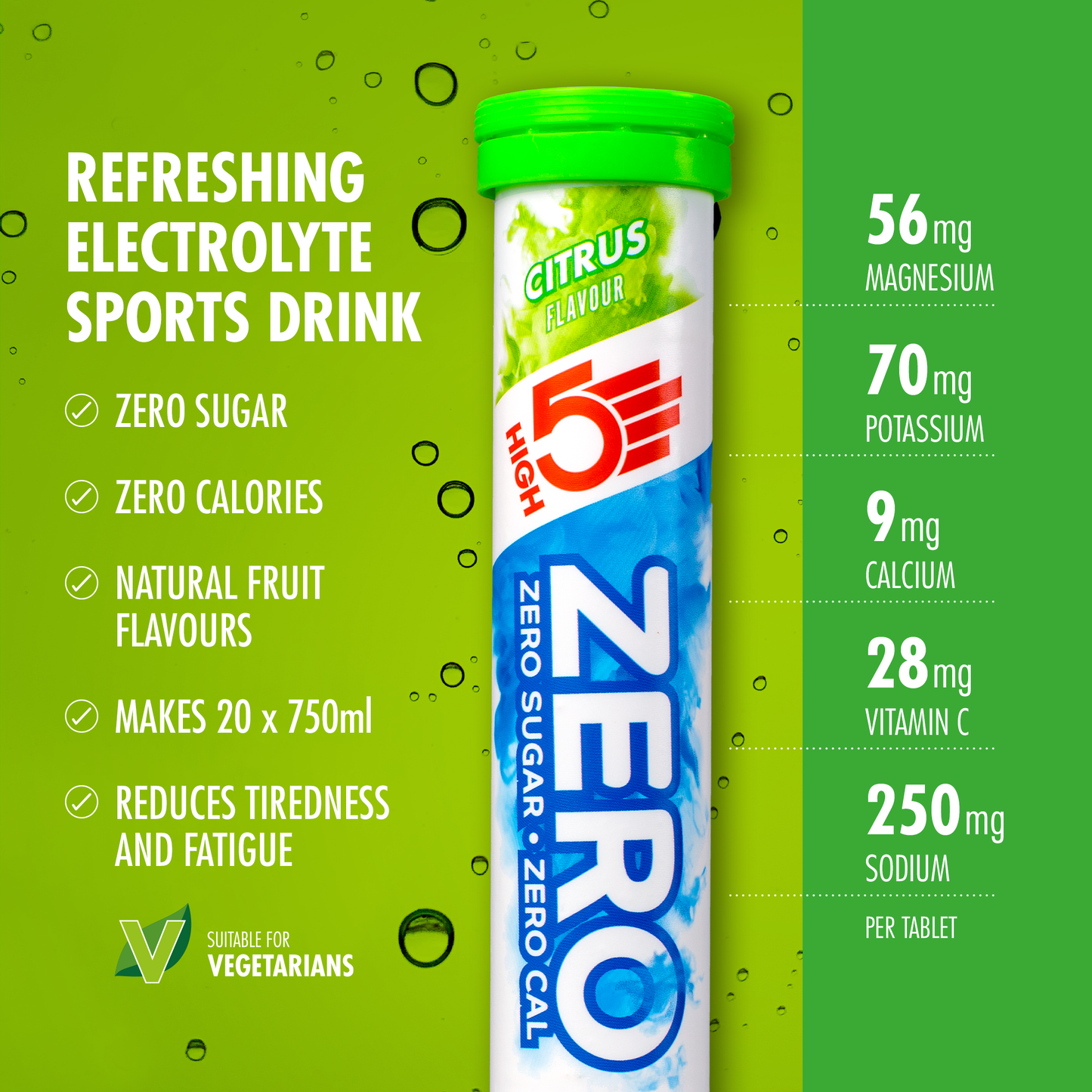 Elektrolytové hydratační tablety HIGH5 ZERO (x20) Lemon
