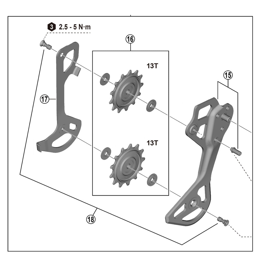 SHIMANO XTR RD-M9250 12V zadní přehazovačka SGS
