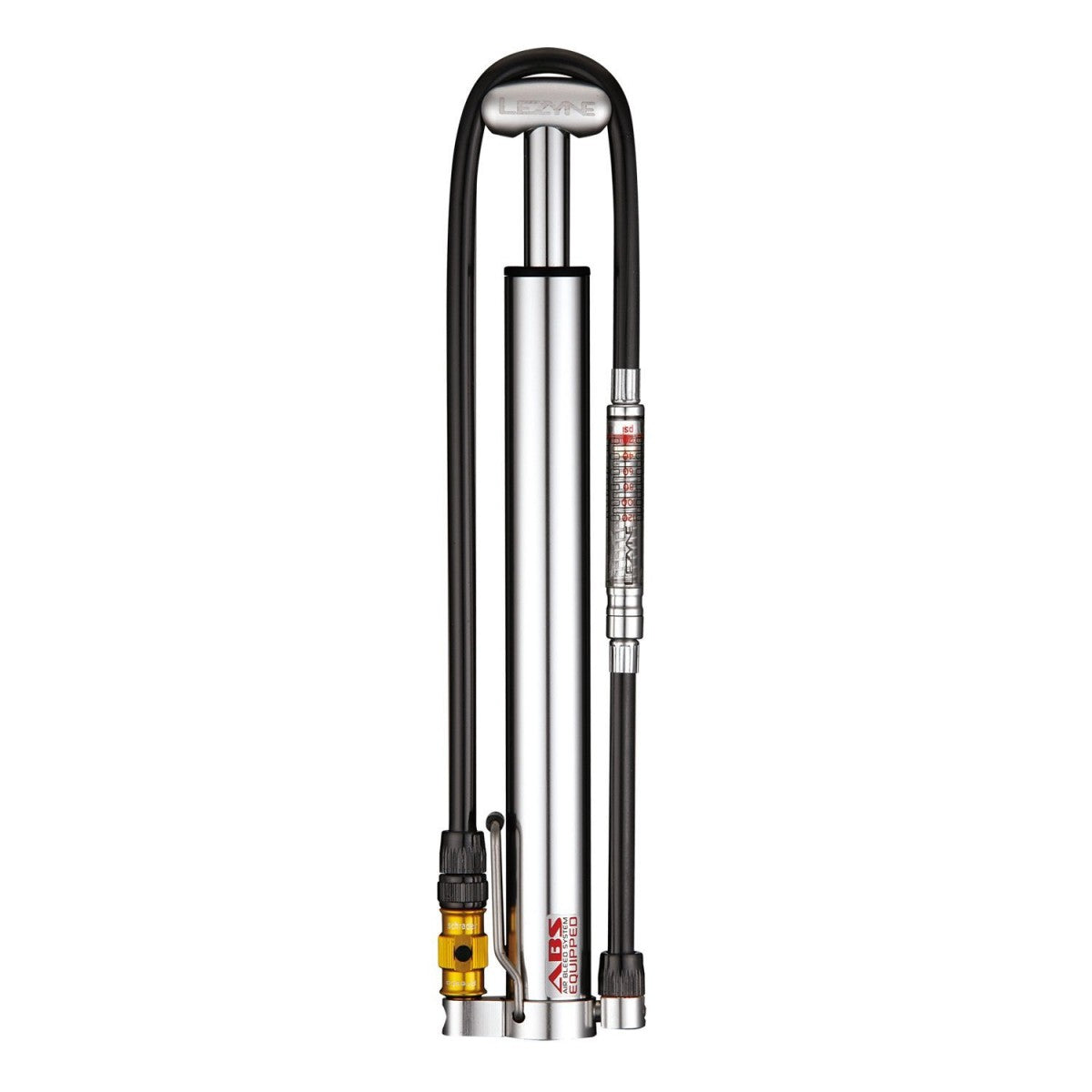 LEZYNE MICRO FLOOR DRIVE HVG Kompaktní nožní pumpa stříbrná
