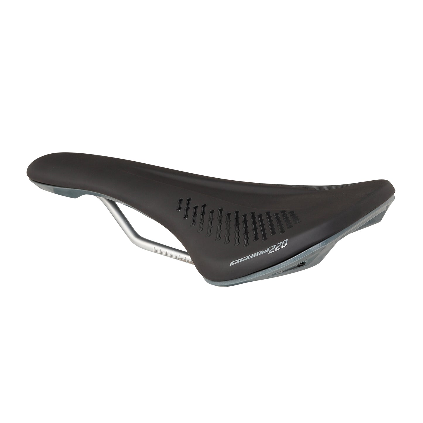 SPANK OOZY 220 144mm sedlo CrN/Ti Rails Grey