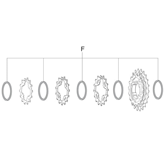 Rozpěrka kazety 12V CAMPAGNOLO 2 mm (balení 5 ks)