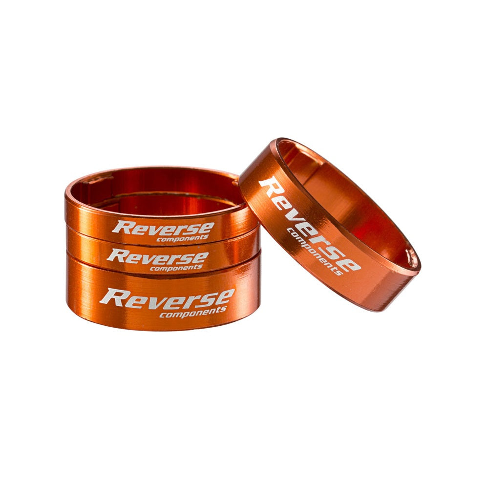 Sada distančních vložek řízení REVERSE COMPONENTS z ultralehkého hliníku, 1"1/8, oranžová