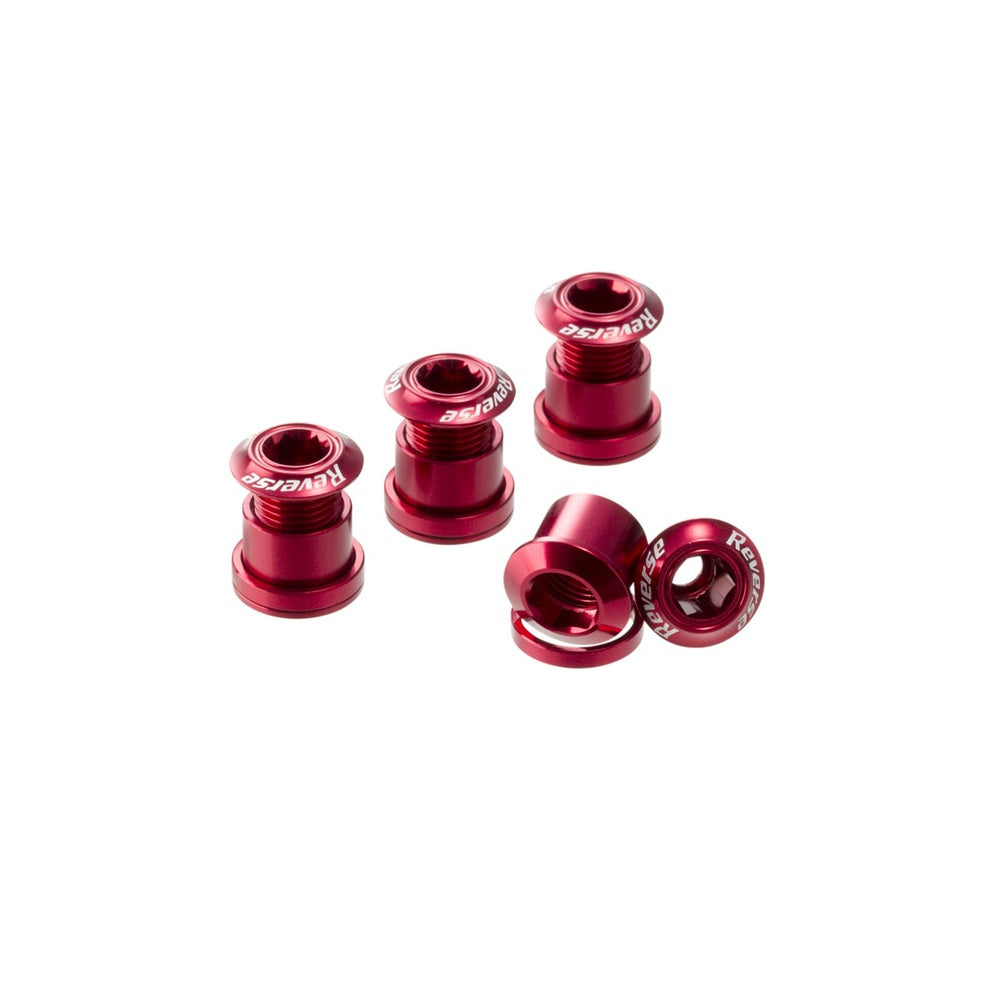 Sada 4 komínových šroubů REVERSE COMPONENTS červená