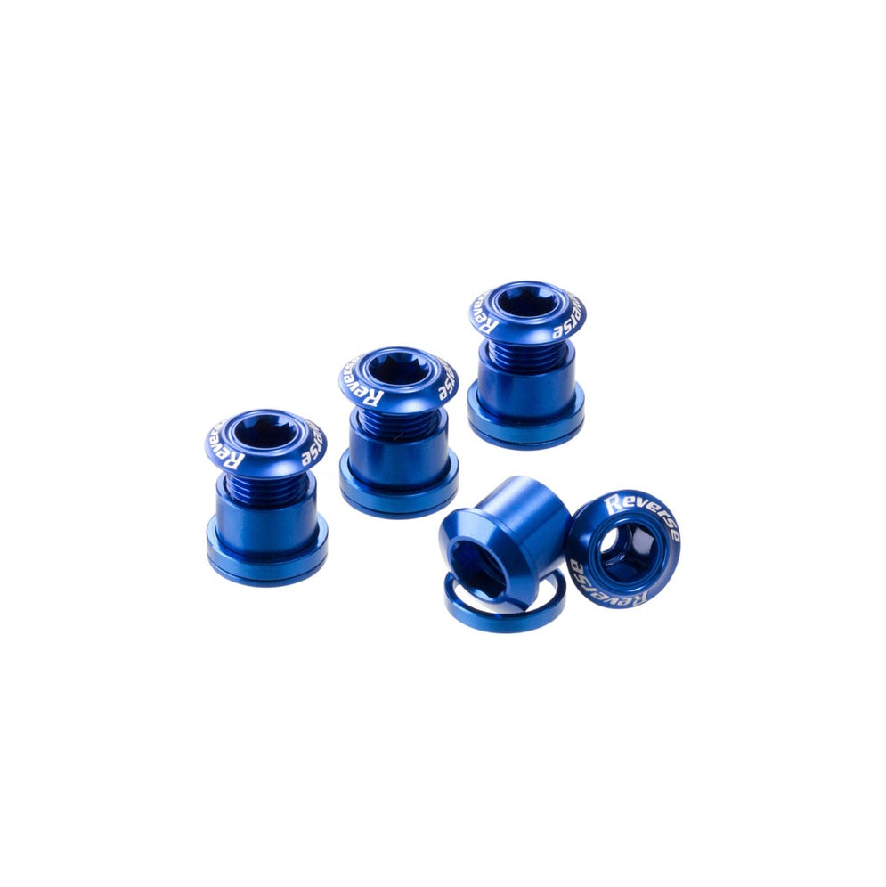 Set of 4 REVERSE COMPONENTS Blue Chimney Screws