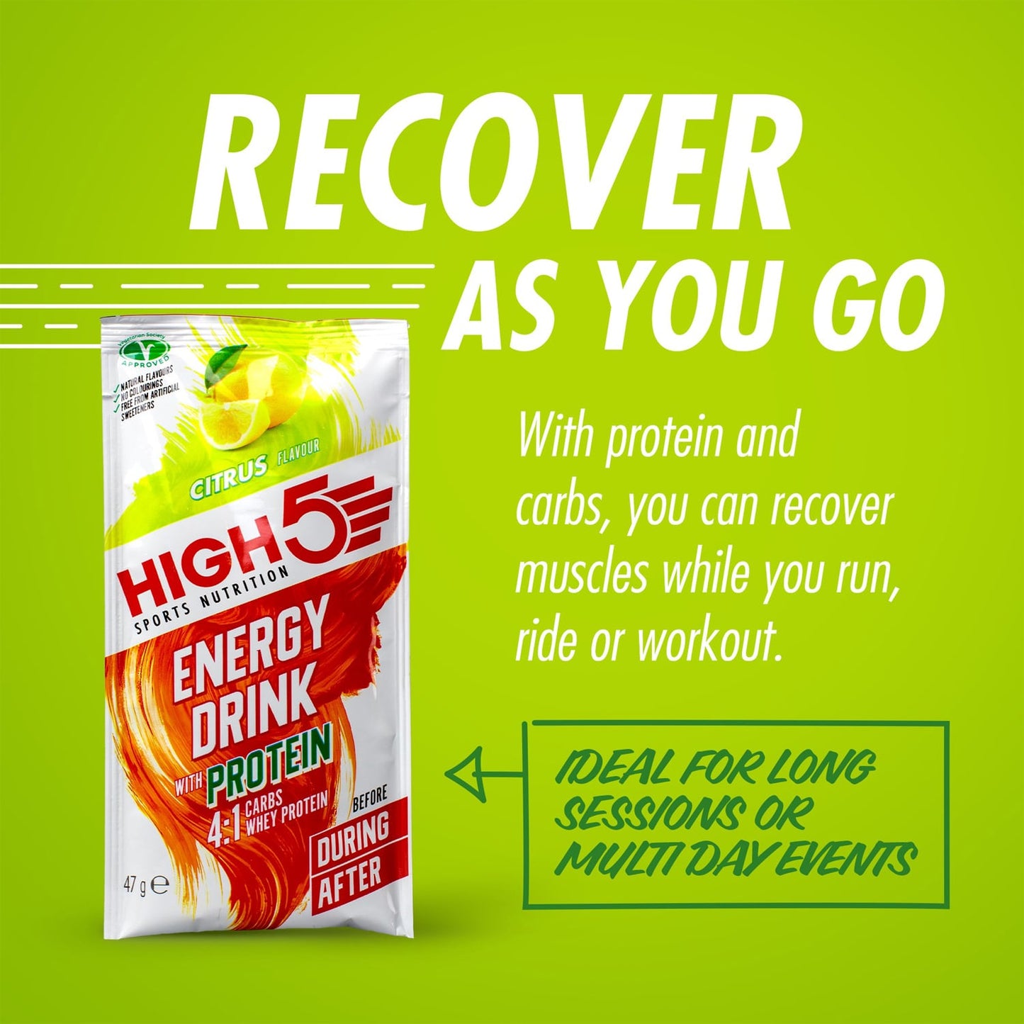 Energetický nápoj HIGH5 ENERGY DRINK PROTEIN (47g) Lemon