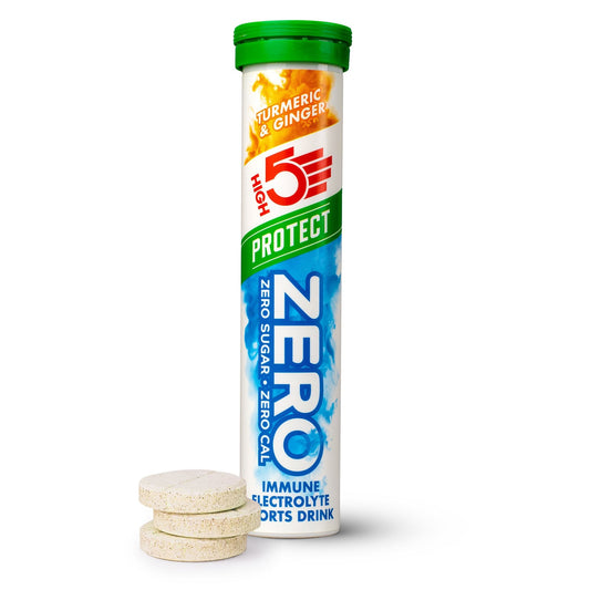 Boisson Anticrampe HIGH5 ZERO PROTECT Tube of 20 Pastilles Turmeric Ginger