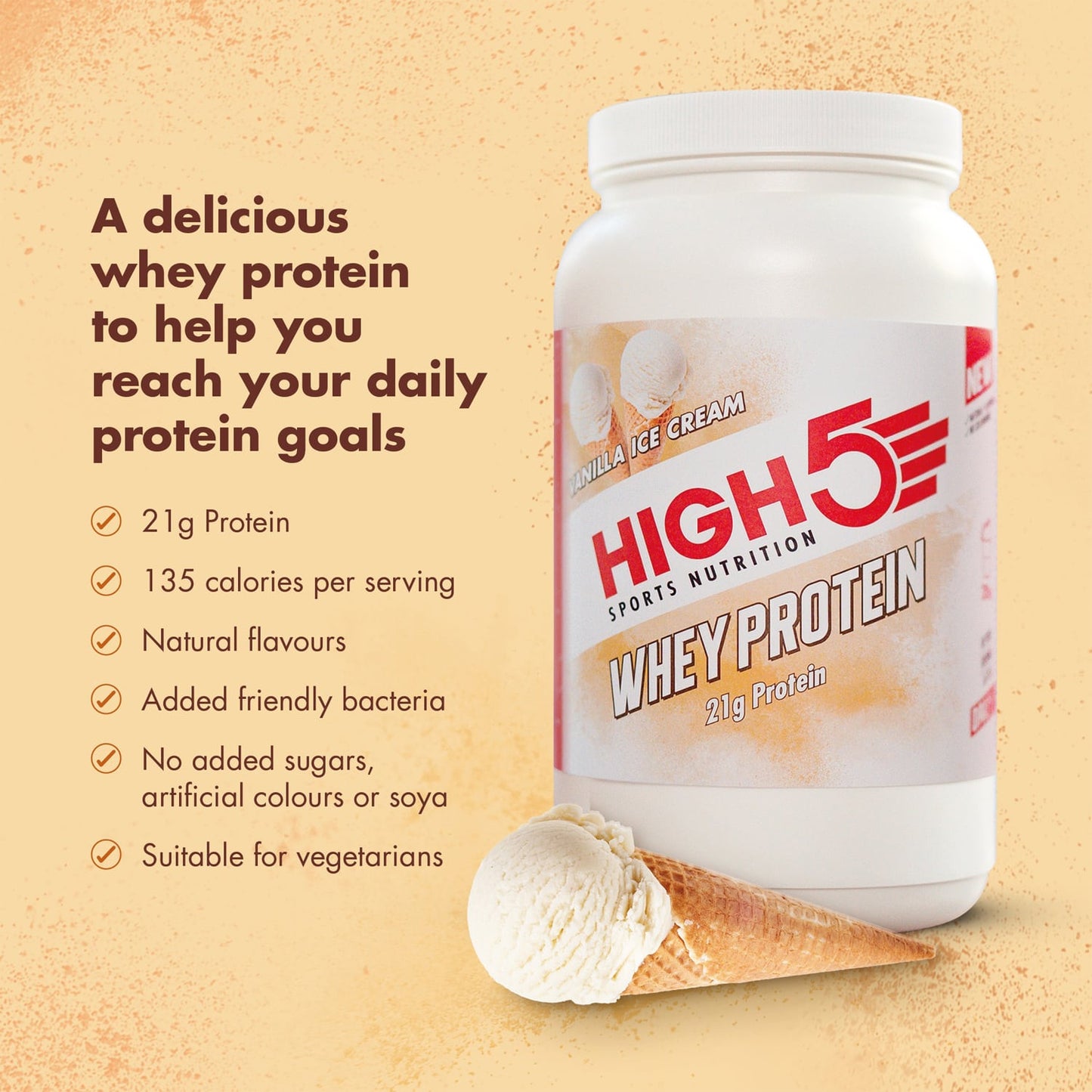 High5 WHEY PROTEIN Recovery Drink (700g) Vanilková zmrzlina