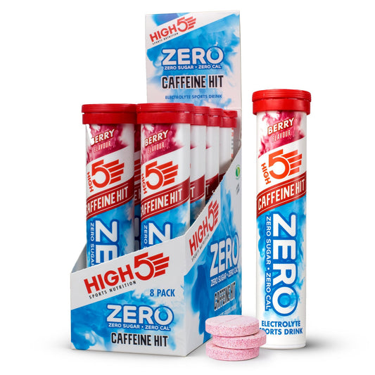 Boisson Anticrampe HIGH5 ZERO Caffeine Hit Tube of 20 Red Fruit Lozenges