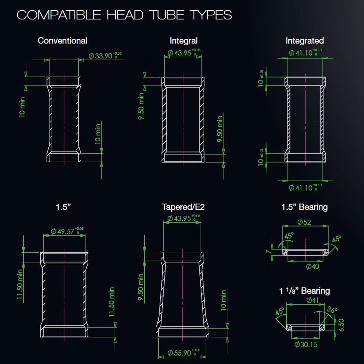 Low bowl for HOPE PICK'N'MIX Semi-Integrated Headset 1,5" ZS56 Black