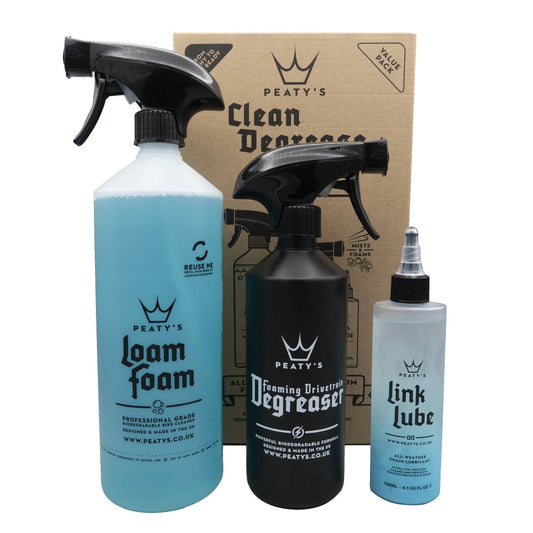 Sada pro údržbu PEATY'S WASH DEGREASE LUBRICATE STARTER PACK