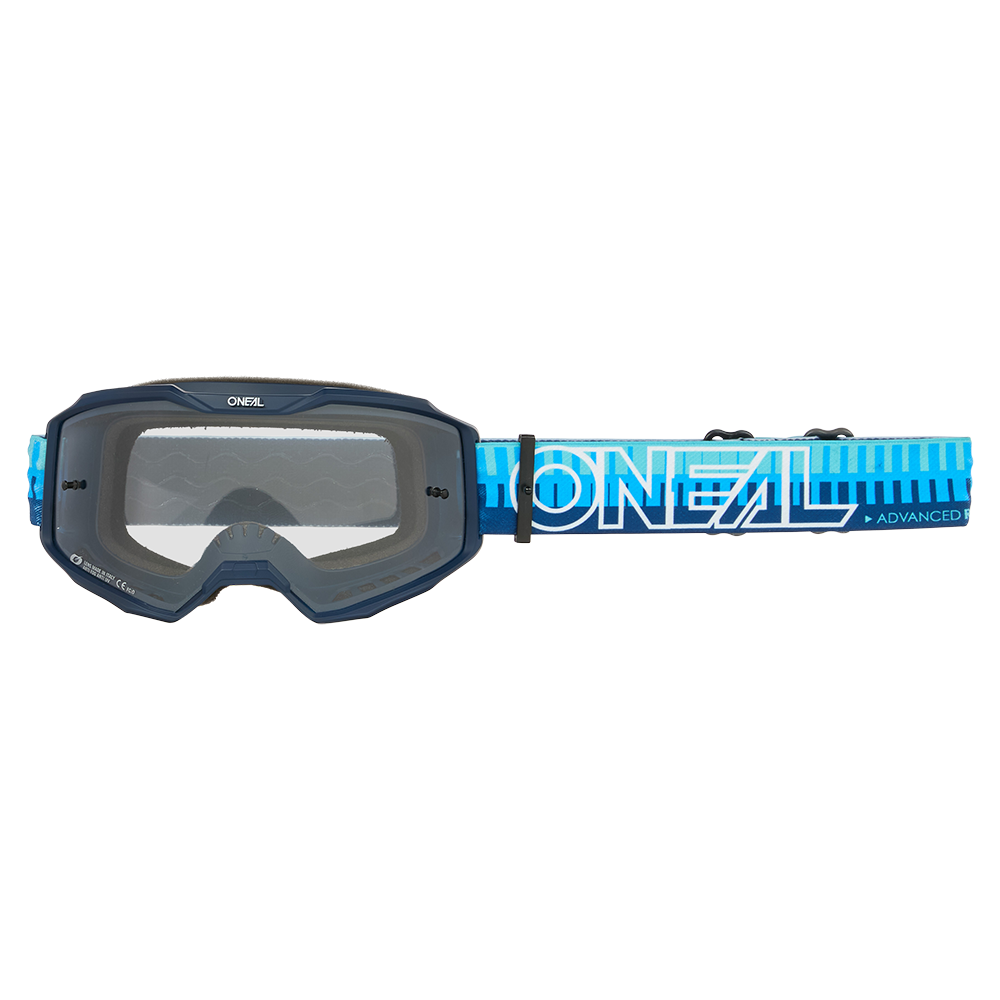 Maska O'NEAL B-10 STRIPED Blue Clear Shield