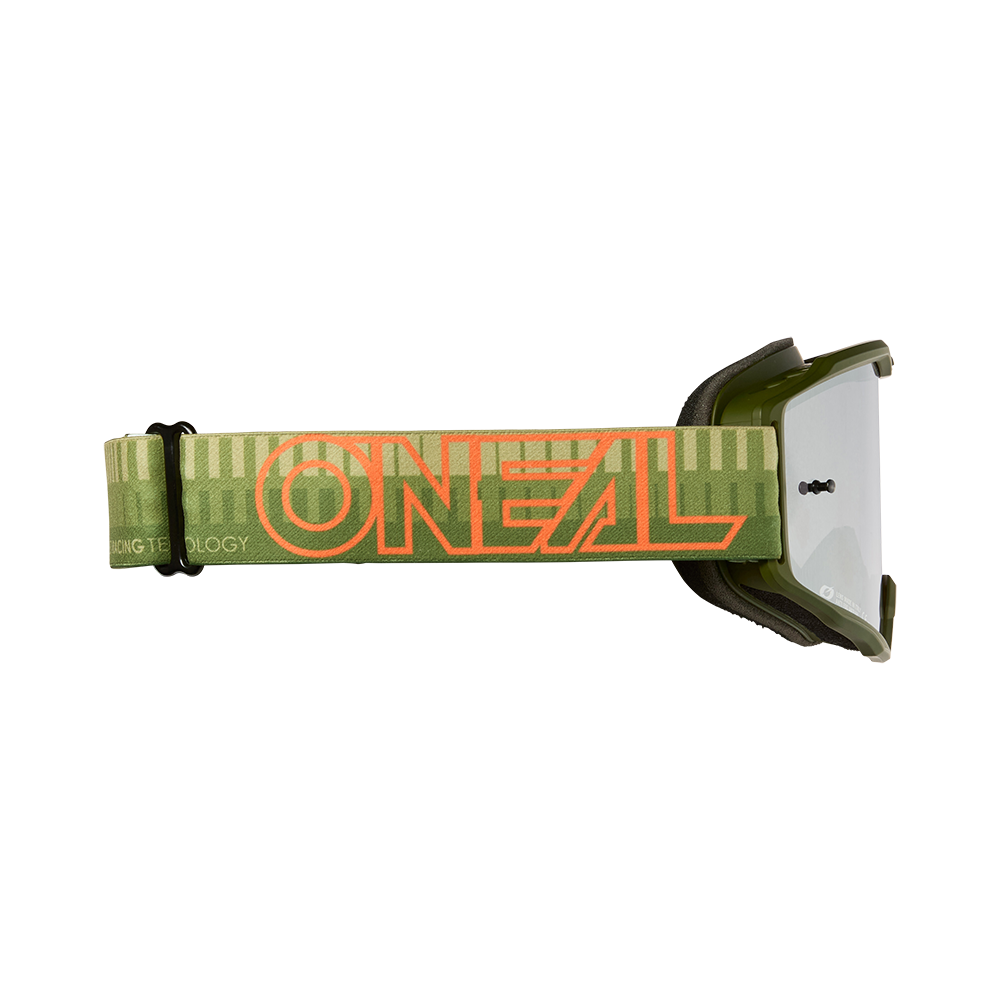 Maska O'NEAL B-10 STRIPED Green/Orange Silver Mirror Goggle