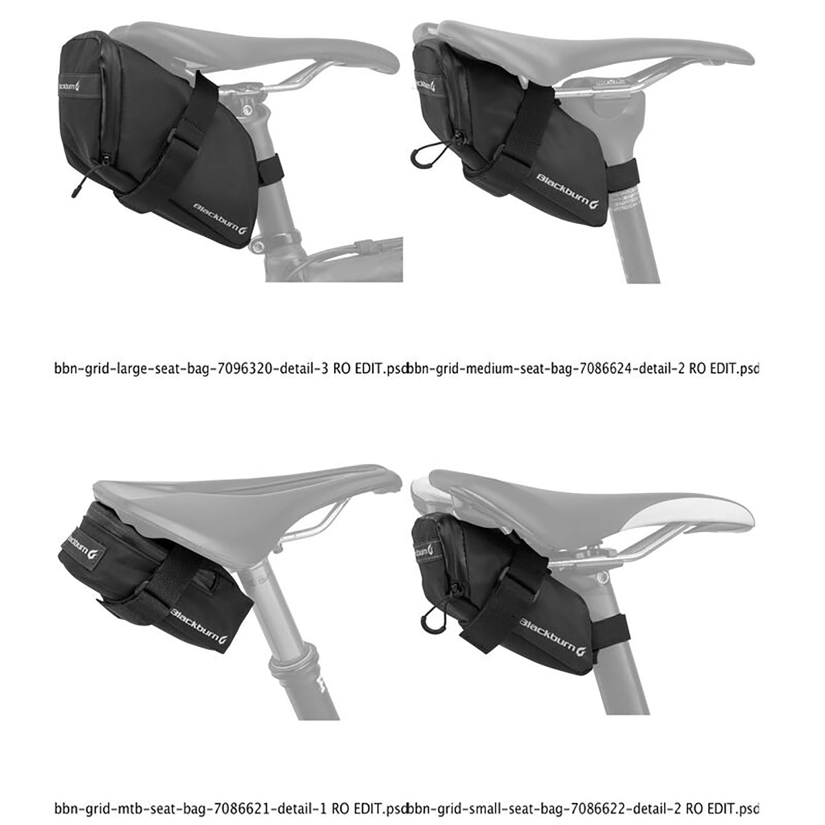 BLACKBURN GRID Saddle bag 0.4 L Black