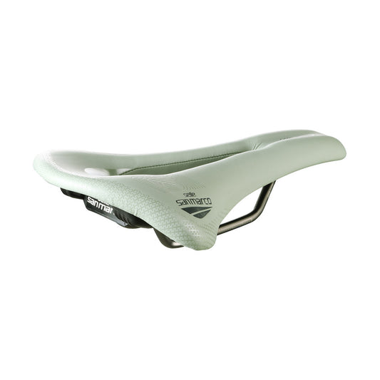 Sedlo SAN MARCO ALLROAD SUPERCONFORT OPEN-FIT RACING L3 šířka 146 mm ocelové lišty Xsilite Sage Green