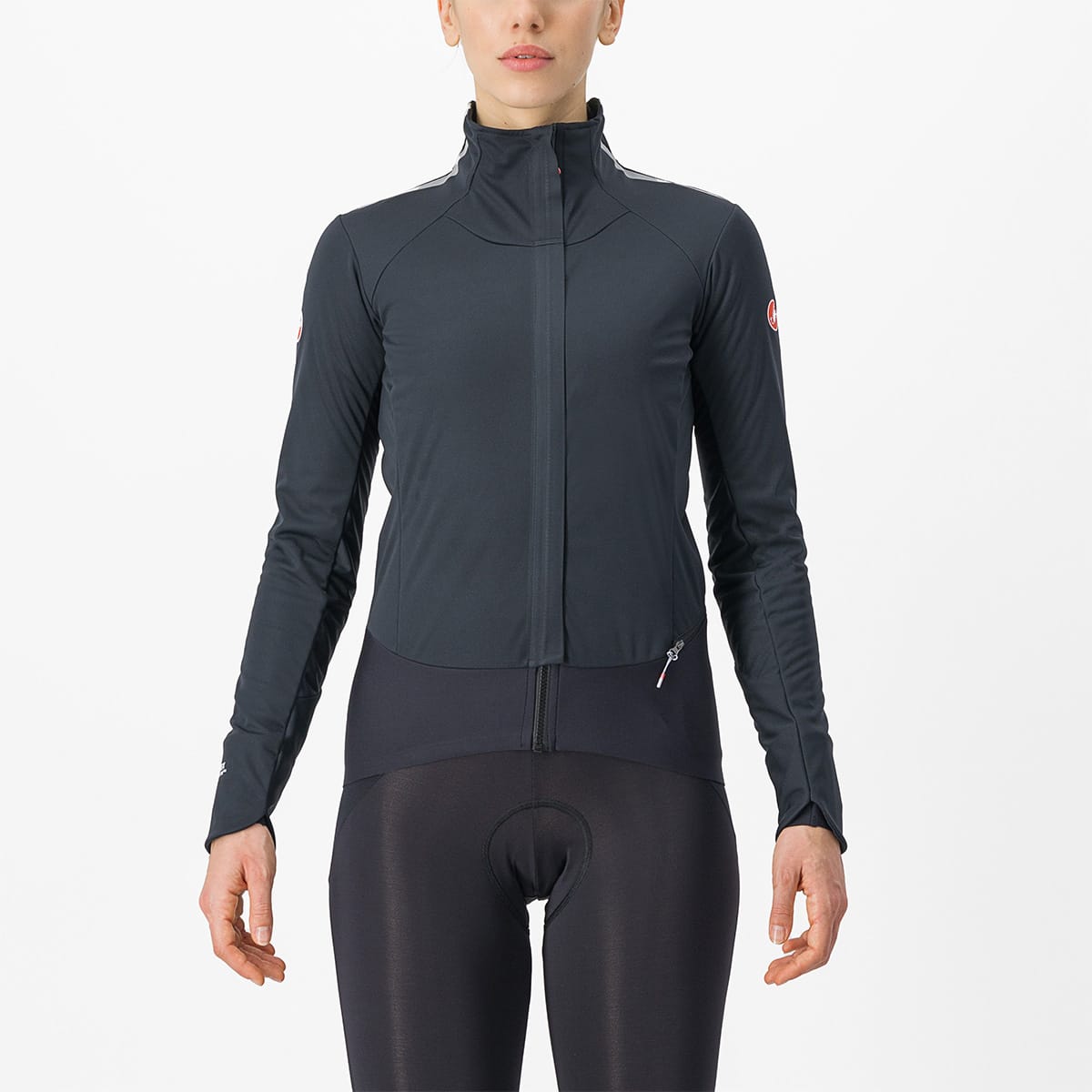 CASTELLI ALPHA DOPPIO ROS Bunda dámská černá/šedá