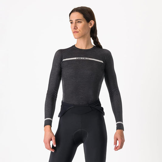 CASTELLI MERINO SEAMLESS Dámské spodní prádlo s dlouhým rukávem černé