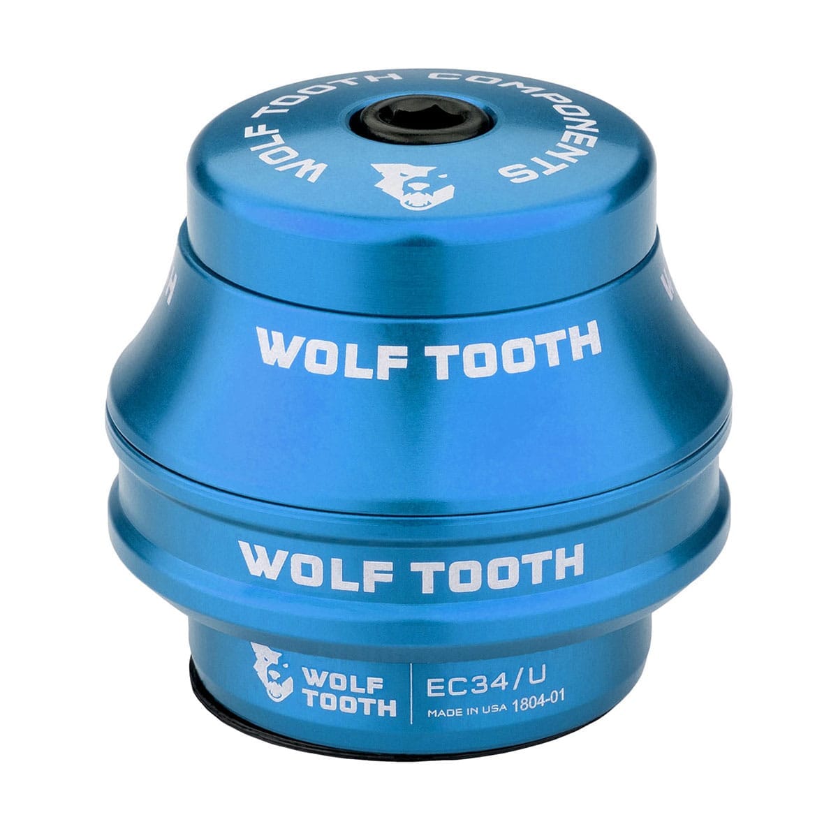 Vysoký kalíšek pro externí náhlavní soupravu WOLF TOOTH PREMIUM 1"1/8 EC34 Stack 16 mm Blue
