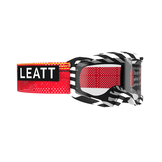 Brýle LEATT VELOCITY 4.0 MTB X-FLOW Stripe Black/White/Red Clear Shield