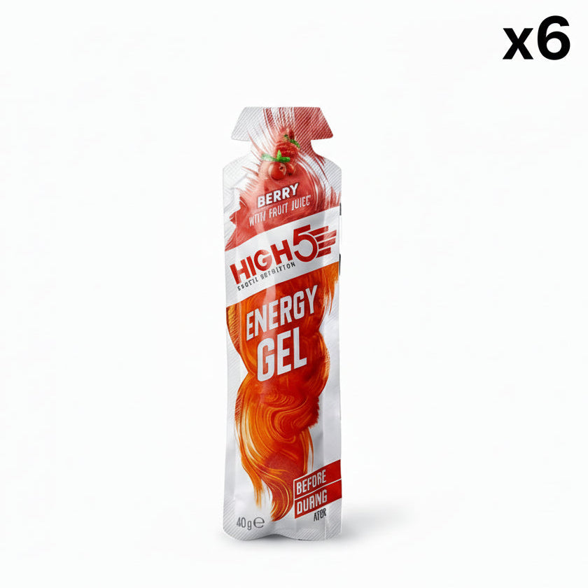 Balení 6 HIGH5 ENERGY GEL (40g) Berry
