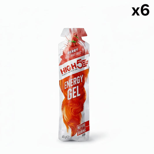 Balení 6 HIGH5 ENERGY GEL (40g) Berry
