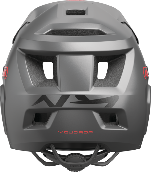 ABUS YOUDROP FF Junior Mountain Bike Helmet, Gray