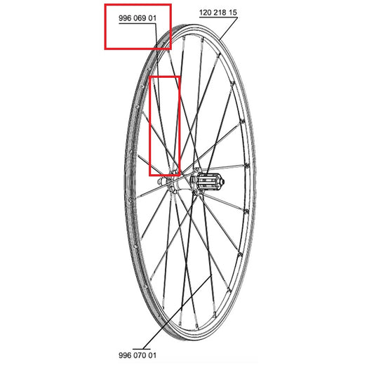 10-SPOKE KIT MAVIC AV/AR CROSSRIDE UB 08 BLACK