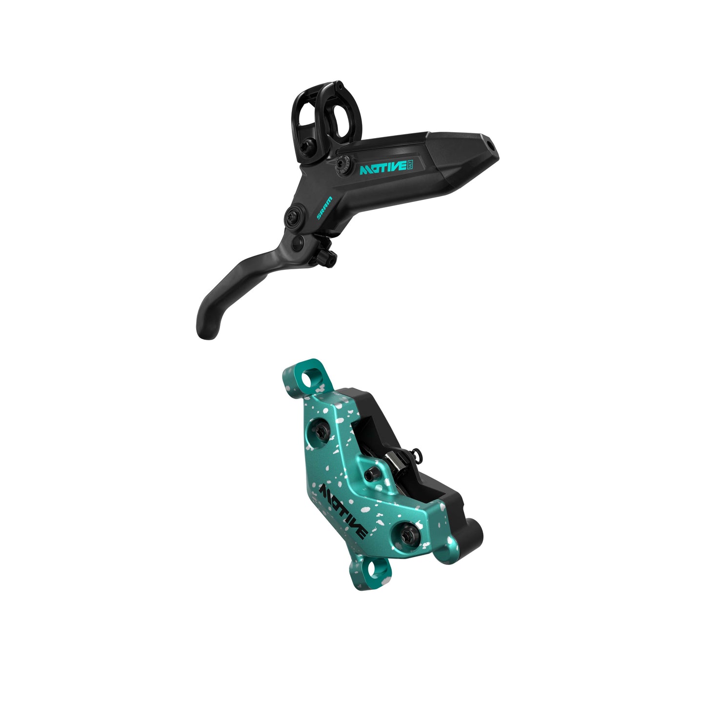 Pár brzd SRAM MOTIVE ULTIMATE EXPERT KIT - limitovaná edice Teal Splatter