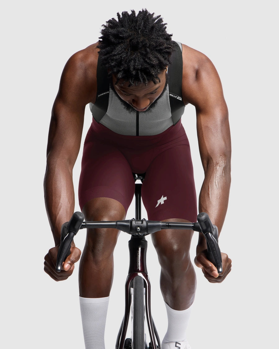 ASSOS MILLE GT S11 Burgundy Red Bib Short