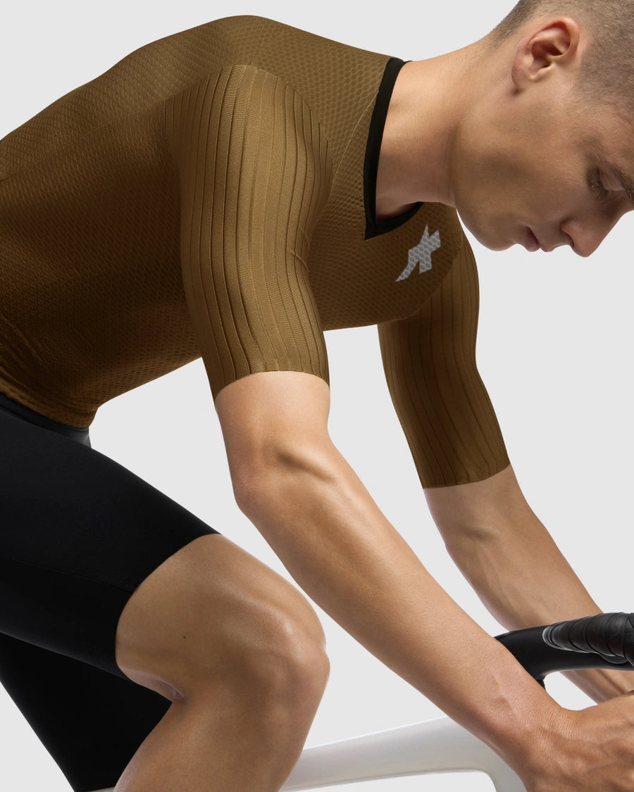 ASSOS EQUIPE RSR S11 Dres s krátkým rukávem Khaki