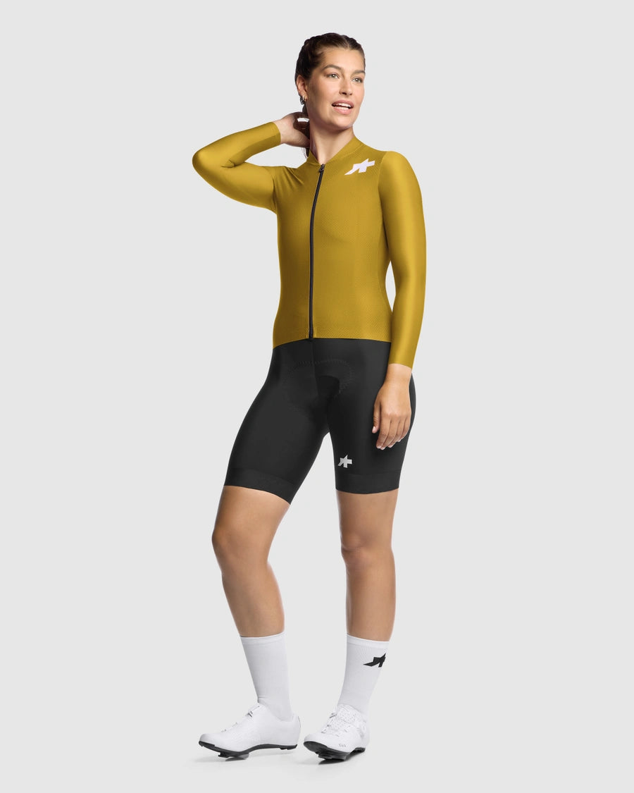 ASSOS DYORA UMA GT S11 EVO Ladies Long Sleeve Godlen Yellow Jersey