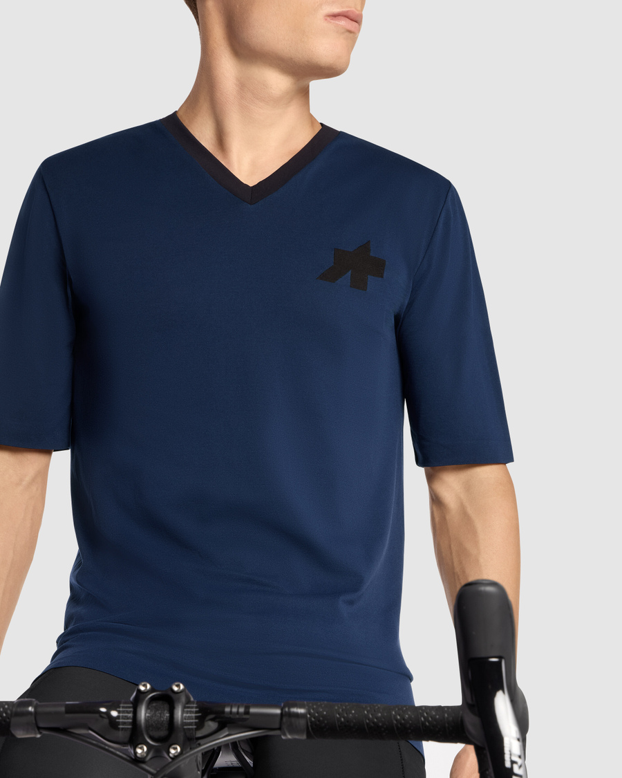 ASSOS TACTICA TECH T5 Dres s krátkým rukávem modrý