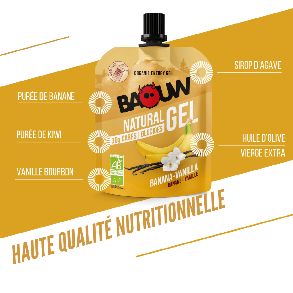 BAOUW ORGANIC Banánovo-vanilkový energetický gel (85g)
