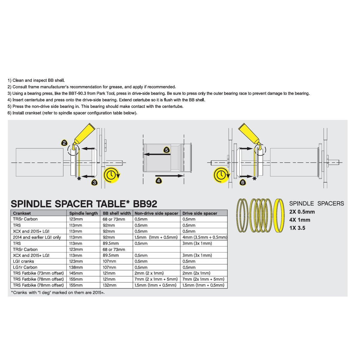 Kliky E-THIRTEEN BB92 24 mm Press-Fit osa