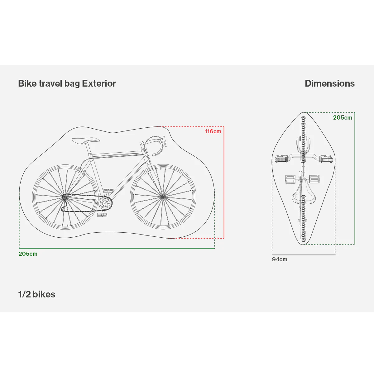 Protective Cover for Bike Carrier BUDS CAR BIKE RACK AND RAIN COVER 1/2 Bikes