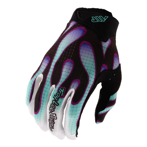 TROY LEE DESIGNS AIR OVERSPRAY Rukavice Black/Real Teal