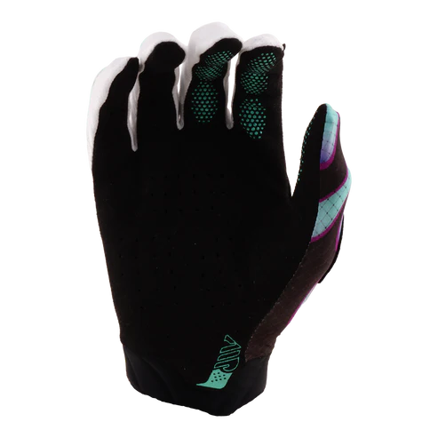 TROY LEE DESIGNS AIR OVERSPRAY Rukavice Black/Real Teal