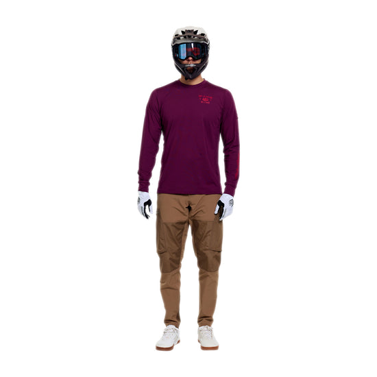 TROY LEE DESIGNS RUCKUS RIDE LOCKDOWN Dres s dlouhým rukávem Sangria