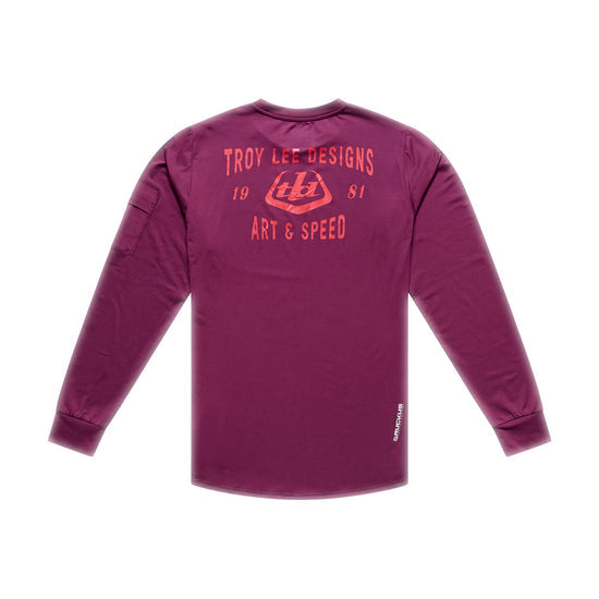 TROY LEE DESIGNS RUCKUS RIDE LOCKDOWN Dres s dlouhým rukávem Sangria