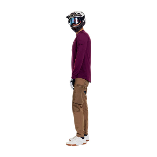 TROY LEE DESIGNS RUCKUS RIDE LOCKDOWN Dres s dlouhým rukávem Sangria