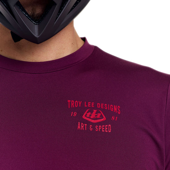 TROY LEE DESIGNS RUCKUS RIDE LOCKDOWN Dres s dlouhým rukávem Sangria