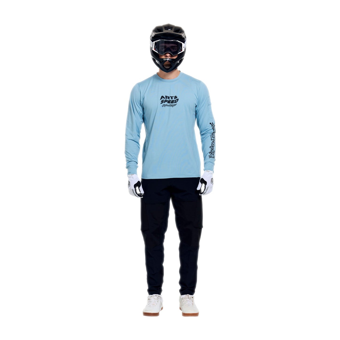 TROY LEE DESIGNS RUCKUS RIDE WAVES Dres s dlouhým rukávem modrý